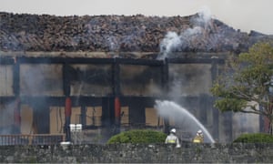 Firefighters try to extinguish a fire at Shuri Castle, listed as a World Heritage site, in Naha on the southern island of Okinawa. Firefighters try to extinguish a fire at Shuri Castle, listed as a World Heritage site, in Naha on the southern island of Okinawa.