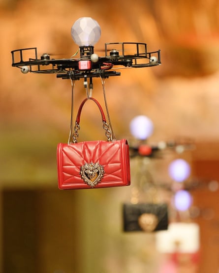 Dolce & Gabbana flew bags down the catwalk using drones at Milan fashion week
