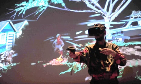 Artist Sutu performs Inside a Mind at War at 2017’s Sundance New Frontier.