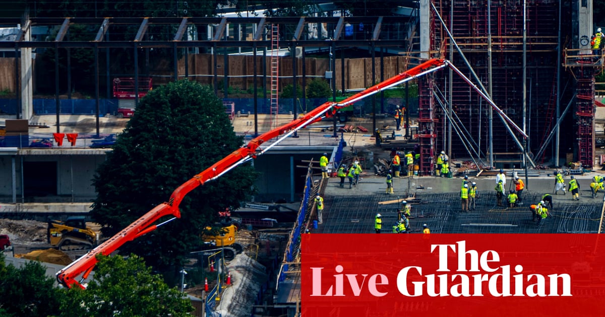 Trump administration argues that ballroom construction is ‘vital’ for national security – US politics live