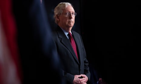 Mitch McConnell on Capitol Hill in Washington DC on 22 September. 