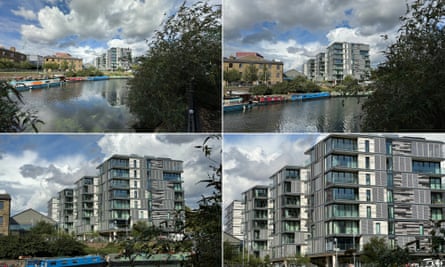 A matrix of images showing the zoom progression of the cameras on the iPhone 15 Pro from 0.5x ultrawide to 3x telephoto.