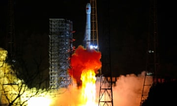 Long March-3B rocket carrying the Chang'e 4 lunar probe takes off