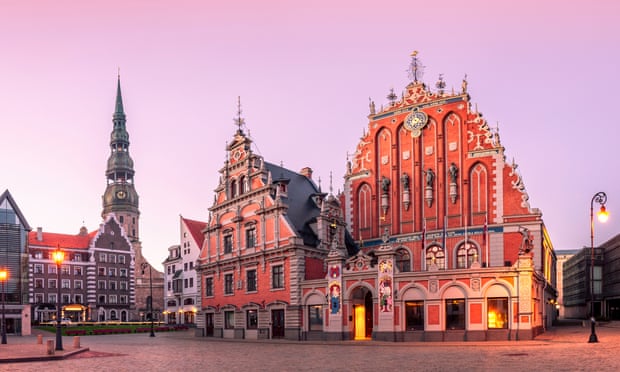 City Hall Square Riga old town.
