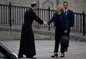 Britain’s Secretary of State for Northern Ireland Karen Bradley arrives