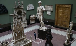 Signal … a five-metre-high cast of Michelangelo’s David in the V&A’s Cast Court.