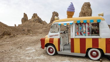 An ice cream truck at Trona Pinnacles, California (from the film Land of the Lost)