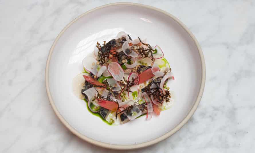 ‘Looks like an explosion in a dressmaker’s’: cured mackerel.