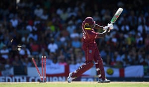 Brathwaite, had a bowling by Wood at 13.