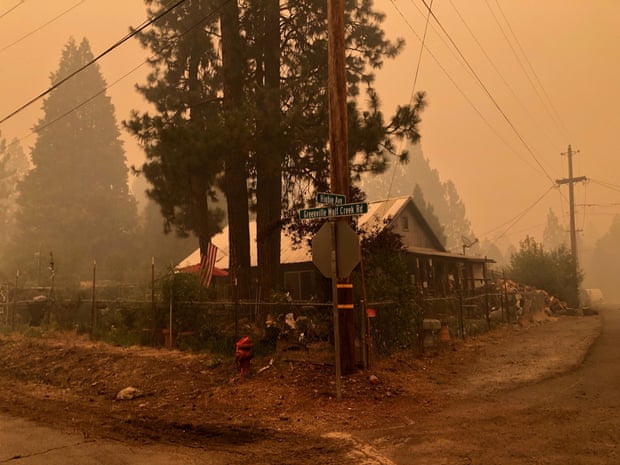 Kimberly Price’s home in Greenville, California, in smoky conditions.