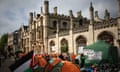 The student protest camp at King’s College, Cambridge