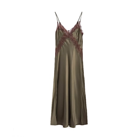 Massimo Dutti 100% silk long slip dress STUDIO