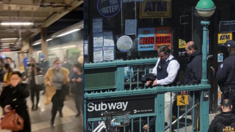Brooklyn shooting: video shows people running through smoke in New York City subway