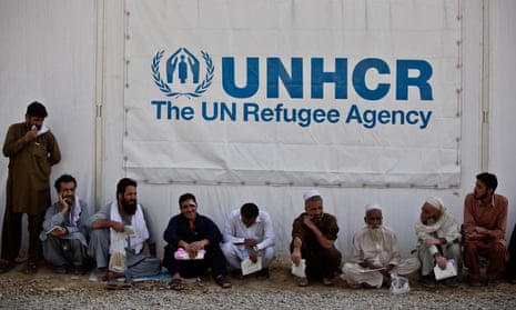 Afghans who have arrived from Pakistan wait to be registered at a UNHCR reception centre on the outskirts of Kabul in September 2016