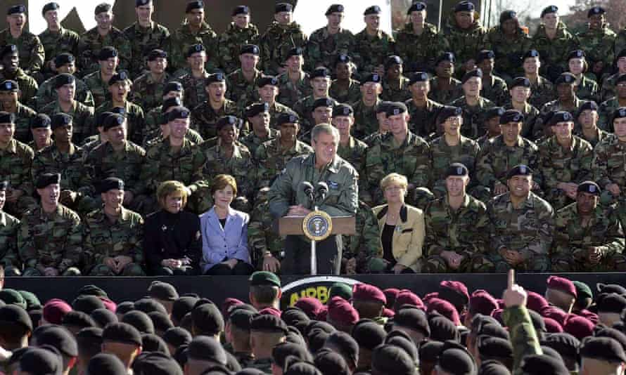 What’s next for American foreign policy? | Afghanistan 3 President George W. Bush addresses the soldiers of the 101st airborne division in November 2001.