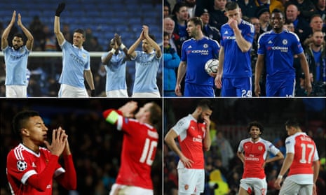 Manchester City, Chelsea, Arsenal and Manchester United have had varying degrees of success in the 2015-16 Champions League.