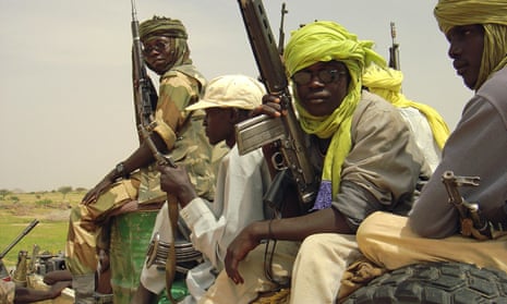 Rebel fighters in northern Darfur.