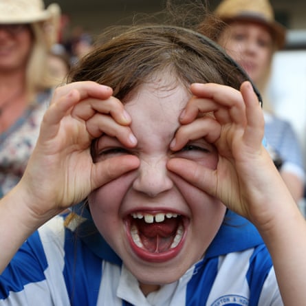 An England fan replicates the Ellen White celebration.