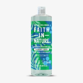 Faith in Nature laundry liquid.
