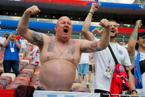 This chap at the Luzhniki Stadium in Moscow believes it’s coming home