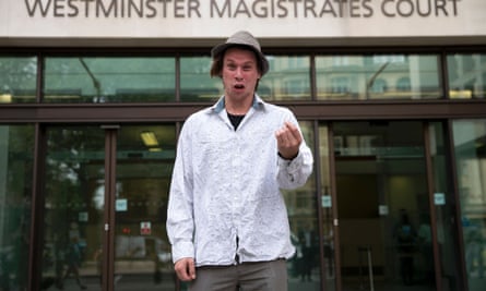 Lauri Love outside Westminster magistrates court in July 2016.