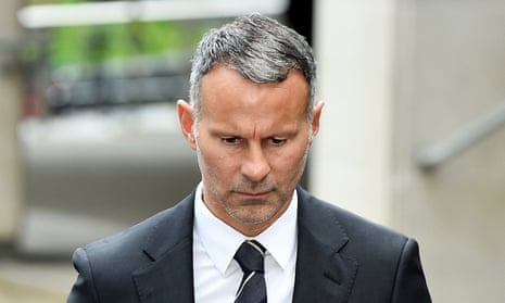Ryan Giggs outside Manchester crown court.