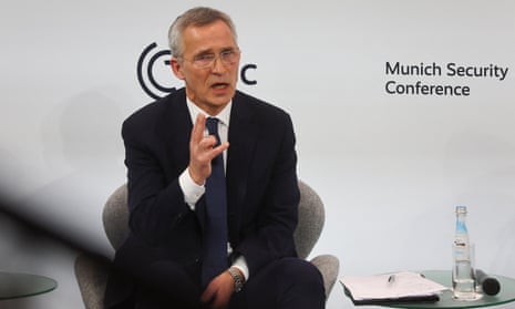 NATO secretary general Jens Stoltenberg speaks during a panel event.