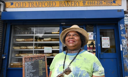 Joanne Thompson outside the Old Trafford Bakery.