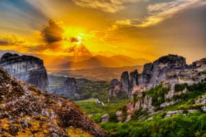 Surreal sunset ‘A shot that should never have worked, but luckily it did. A stunning sunset captured at Meteora in central Greece.’