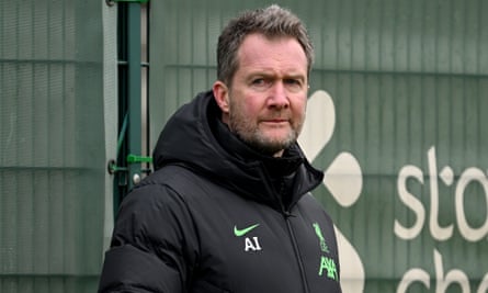 The Liverpool academy director, Alex Inglethorpe, during an U18 Premier League game.