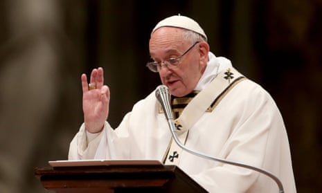 Pope Francis delivers his Christmas Eve homily at St Peter’s Basilica