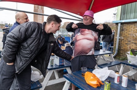 Fans enjoying themselves earlier kick-off.