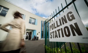 Entrance to a polling station in Lewisham, England