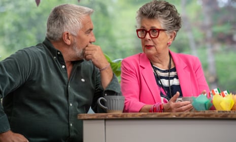 Paul Hollywood and Prue Leith on The Great British Bake Off 2022.