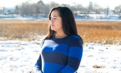 Casey Chamberlain poses for a portrait outside of her home on 12 December 2019, in Quincy, Massachusetts