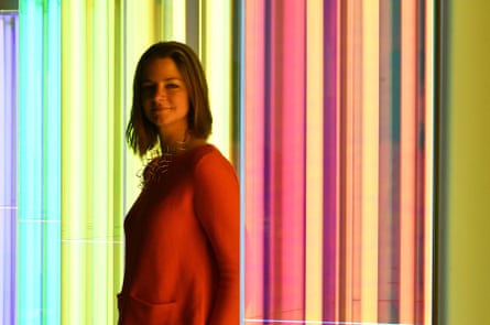 Liz West, with her installation Our Spectral Vision, 2016.