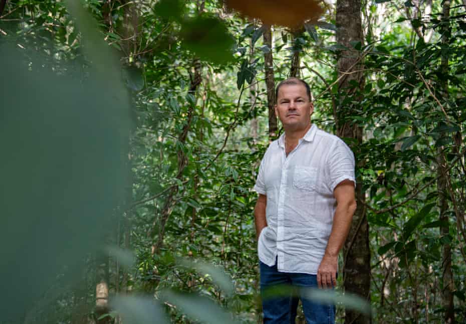 Stuart Worboys from James Cook University, Cairns, photographed among luscious greenery