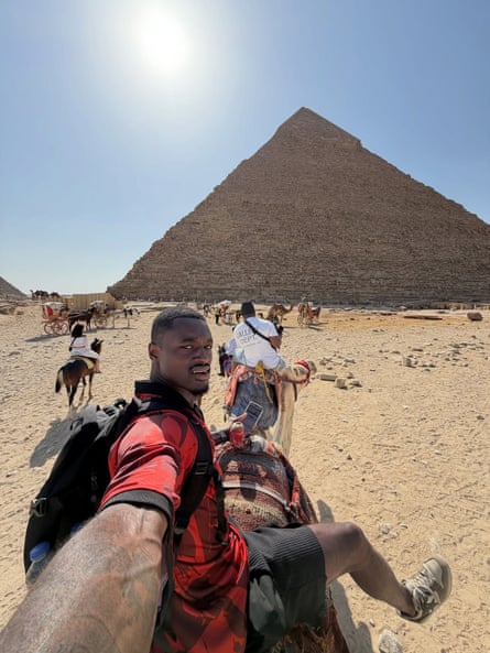 Jide Maduako at the pyramids