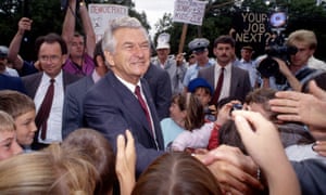 Bob Hawke as prime minister in 1990