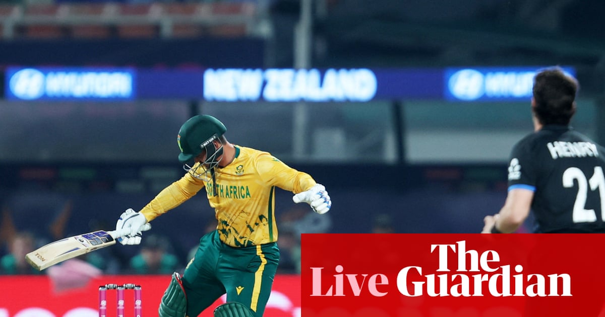 South Africa v New Zealand: T20 World Cup cricket semi-final – live