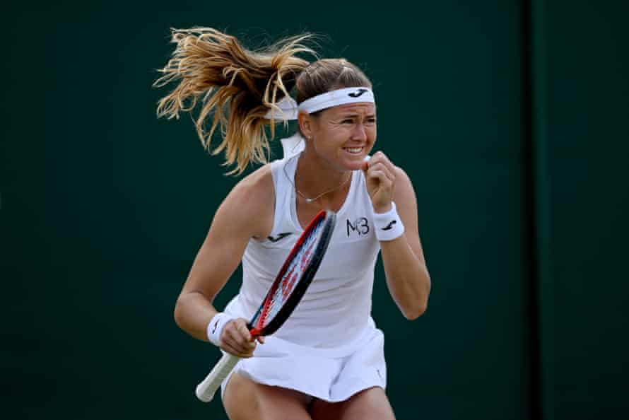 Marie Bouzkova is through to the quarterfinals after a win in two sets over Caroline Garcia.