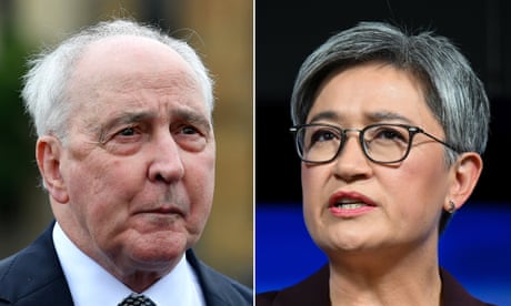 Paul Keating (left) Penny Wong (Right) spar over ‘dangerous parlour games’.