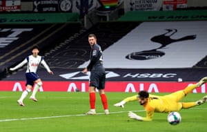 Tottenham Hotspur v Brentford: Carabao Cup semi-final – live! | Football 5 Tottenham Hotspur’s Son Heung-min watches his shot go wide.
