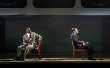 David Harewood (as Buckley) and Zachary Quinto (as Vidal) in Best of Enemies.