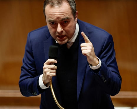 Sébastien Lecornu speaking in parliament on Monday