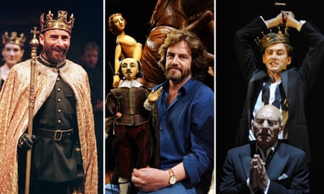 ‘Our job is to fresh-mint famous lines’ … Antony Sher in Macbeth, Greg Doran with a puppet from Venus and Adonis in 2004, and David Tennant and Patrick Stewart in Hamlet.