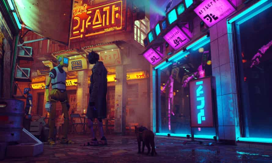 Stray is a third-person cat adventure game.