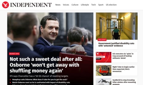 The Independent’s website
