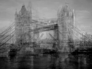 Idris Khan Tower Bridge, London, 2012 Idris Khan draws on diverse cultural sources including literature, history, art, music and religion. Whilst his mindset is more painterly than photographic, he often employs the tools of photomechanical reproduction to create his work, photographing or scanning from secondary source material. He then builds up the layers of scans digitally, which allows him to meticulously control minute variances in contrast, brightness and opacity. The resultant images are often large-scale C-prints with surfaces that have a remarkable optical intensity.