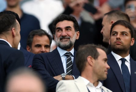 The Newcastle chair Yasir al-Rumayyan successful nan stands astatine St James’ Park